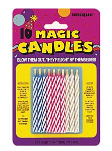 10Ct Magic Candles - Multi Color