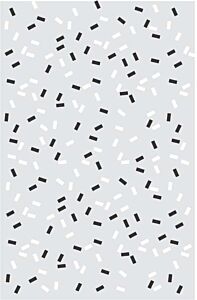 Cello Lunch Bag-B/W Confetti 10Ct