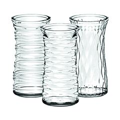 8.5" Crystal Rose Vase Assorted