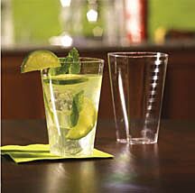 12 oz Plastic Clear Square Tumbler 12/14