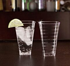 8 oz Plastic Clear Square Tumbler 12/14