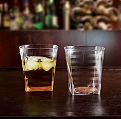 9 oz Square Clear Tumbler 12/14