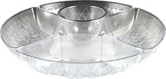 15" 5-Compartment Tray - Clear