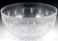 12Qt Crystal Cut Punch Bowl