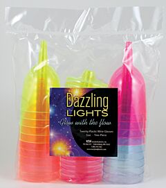 5 oz Neon Wine Glass 2Pc 12/20