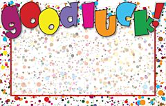 Enclosure Card - Good Luck Colorful Splatter