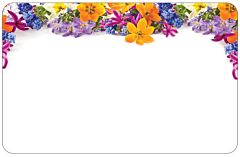 Enclosure Card - Blank Colorful Flowers