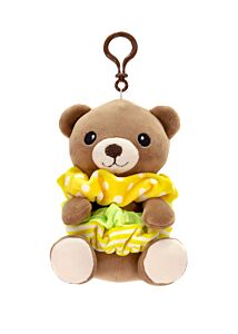 6" Bear Keyclip with 3 Scruncies