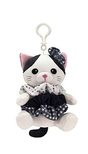 6" Cat Keyclip with 3 Scruncies