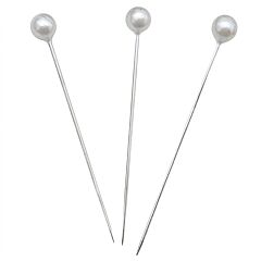 1.5" White Boutonniere Pins