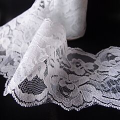4" x 10yd Lace Ribbon - White