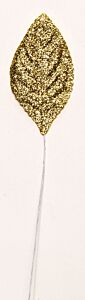 Gold Glitter Corsage Leaves