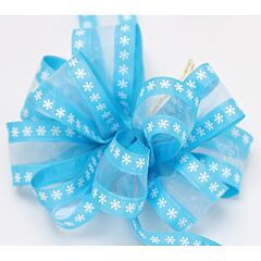 1.5" x 10yd Dazy Wired-Edge Ribbon - Turquoise