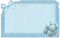 Enclosure Card-Its A Boy Booties