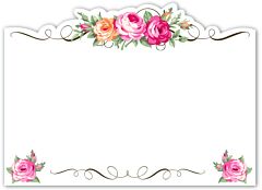 Enclosure Card - Blank Rose Filigree