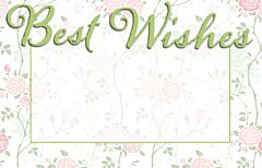 Enclosure Card - Best Wishes Rose Vines