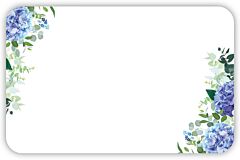Enclosure Card - Blank Blue Flowers