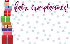 Enclosure Card -Feliz Cumpleanos