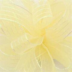 5/8" x 50yd Striped Chiffon - Yellow