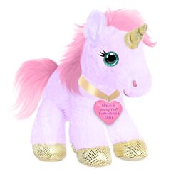 10" Unicorn Plush with Valentine tag