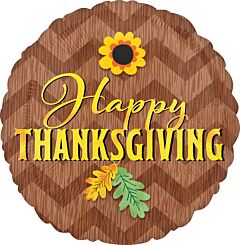 18" Thanksgiving Woodgrain