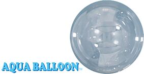 9" Aqua Balloon Clear