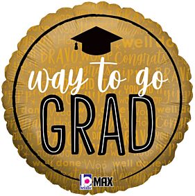 18" Way To Go Grad