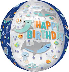 16" Happy Birthday Sharks Orbz