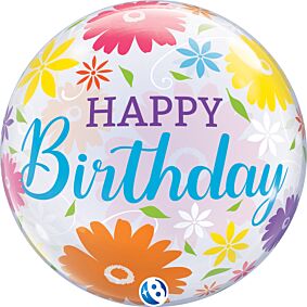 22" Bubble Birthday Flowers and Filigree