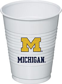 University of Michigan - 16 oz plastic cup 8ct