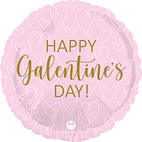 18" Galentine's Day Pink and Gold