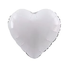 18" Heart White