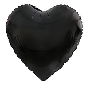 18" Heart Black