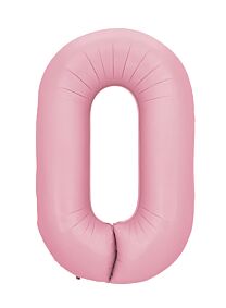 34" Number 0 - Light Pink