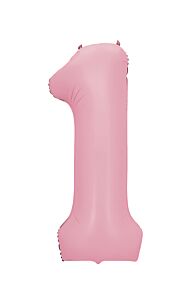 34" Number 1 - Light Pink