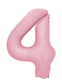 34" Number 4 - Light Pink