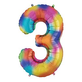 34" Number 3 - Rainbow