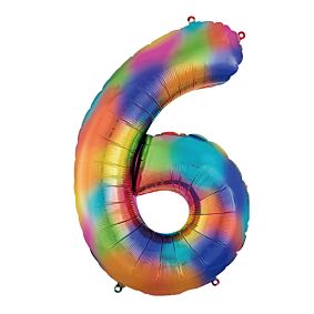 34" Number 6 - Rainbow