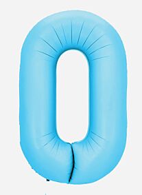 34" Number 0 - Light Blue