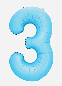 34" Number 3 - Light Blue