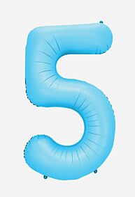 34" Number 5 - Light Blue