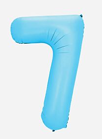 34" Number 7 - Light Blue