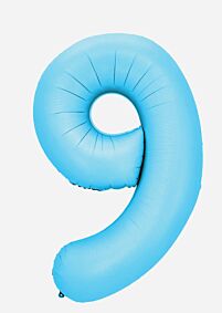 34" Number 9 - Light Blue