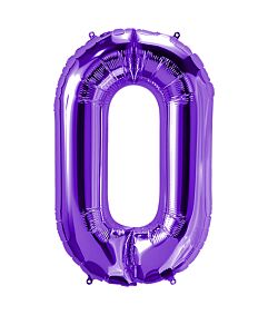 34" Number 0 - Purple