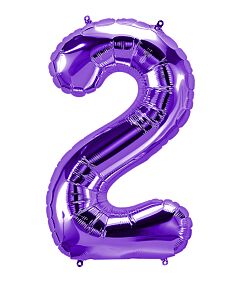 34" Number 2 - Purple