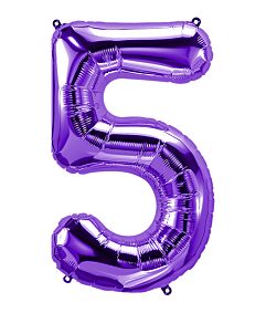 34" Number 5 - Purple