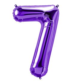 34" Number 7 - Purple