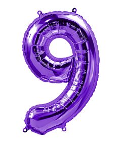 34" Number 9 - Purple