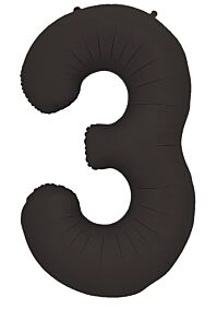 34" Number 3 - Matte Black