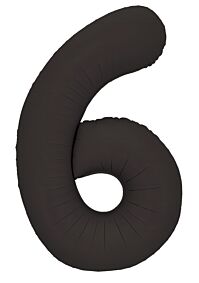 34" Number 6 - Matte Black